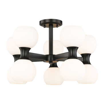 Z-Lite Artemis 10-Light Semi-Flush Mount - 120V - Matte Black