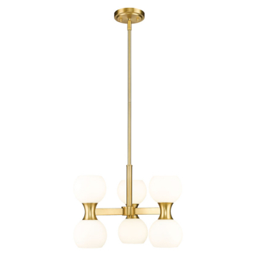 Z-Lite Artemis 6-Light Chandelier - 120V - Modern Gold