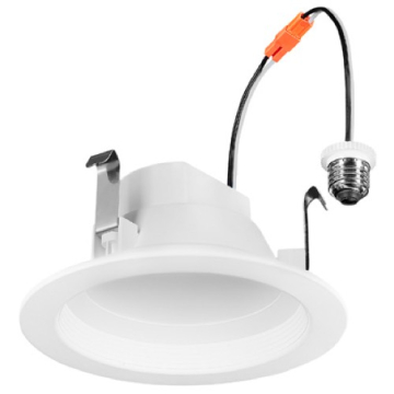 Sylvania LEDVANCE Value Class RT 4" LED Retrofit Downlight - 7W - Baffle Reflector - 3000K - 600 Lumens - 120V