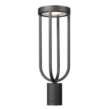 Z-Lite Leland 7" 1-Light LED Outdoor Post Mount Fixture - 12W - CCT Selectable - 600 Lumens - 120V - Sand Black