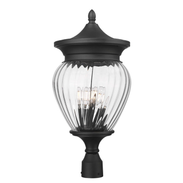 Z-Lite Davina 4-Light Outdoor Post Mount Fixture - 120V - Black