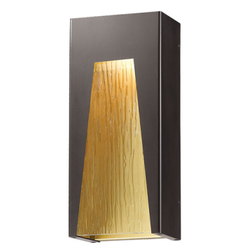 Z-Lite Millenial 18" 1-Light LED Outdoor Wall Sconce - 3000K - 120V - Bronze / Gold / Chisel