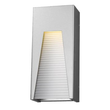 Z-Lite Millenial 13" 1-Light LED Outdoor Wall Sconce - 3000K - 120V - Silver / Frosted