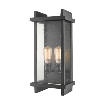 Z-Lite Fallow 2-Light Large Outdoor Wall Sconce - 120V - Black
