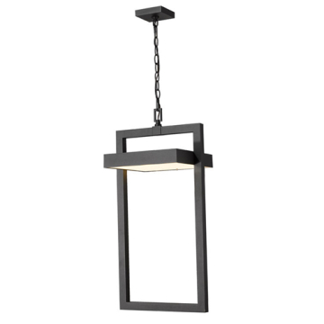 Z-Lite Luttrel 30" 1-Light LED Outdoor Pendant - 2700K - 120V - Black
