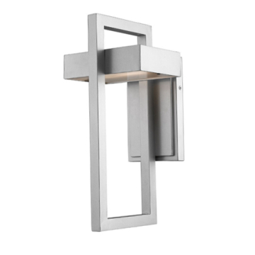Z-Lite Luttrel 15" 1-Light LED Outdoor Wall Sconce - 2700K - 120V - Silver