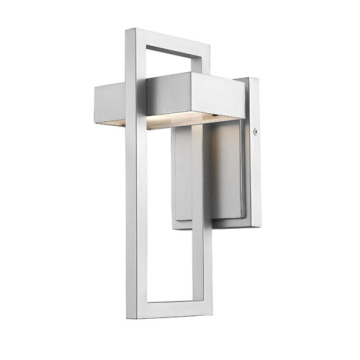 Z-Lite Luttrel 12" 1-Light LED Outdoor Wall Sconce - 2700K - 120V - Silver