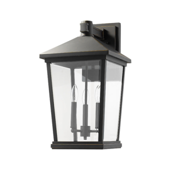 Z-Lite Beacon 12" 3-Light Outdoor Wall Sconce - 120V - Oil Rubbed Bronze