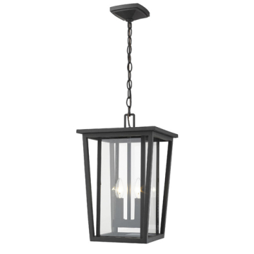 Z-Lite Seoul 18" 2-Light Outdoor Pendant - 120V - Black