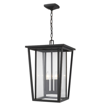 Z-Lite Seoul 21" 3-Light Outdoor Pendant - 120V - Oil Rubbed Bronze