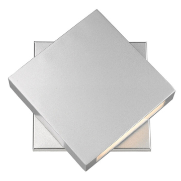 Z-Lite Quadrate 11" 1-Light LED Outdoor Wall Sconce - 2700K - 120V - Silver
