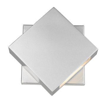Z-Lite Quadrate 9" 1-Light LED Outdoor Wall Sconce - 2700K - 120V - Silver