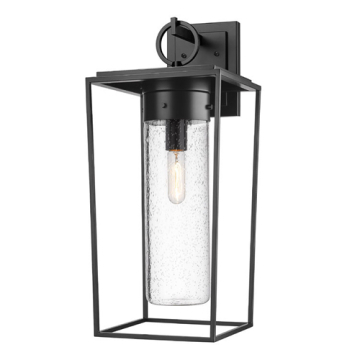 Z-Lite Sheridan 24" 1-Light Outdoor Wall Sconce - 120V - Black / Seedy
