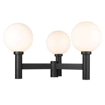 Z-Lite Laurent 3-Light Large Outdoor Post Mount Fixture - 120V - Black / Opal