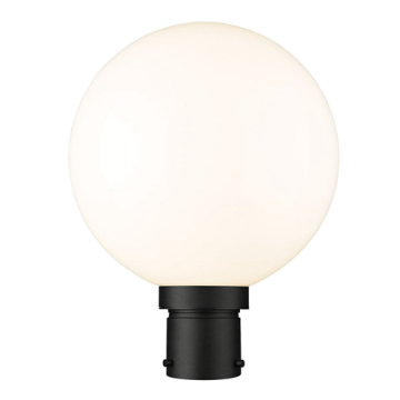 Z-Lite Laurent 1-Light Large Outdoor Post Mount Fixture - 120V - Black / Opal