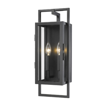 Z-Lite Lucian Small 2-Light Outdoor Wall Sconce - 120V - Black