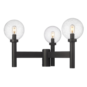 Z-Lite Laurent 3-Light Medium Outdoor Post Mount Fixture - 120V - Black / Clear Seedy