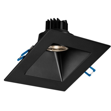Lotus 5" Square Sloped Regressed Gimbal LED Downlight - 7.5W - 2700K - 580 Lumens - 120V - Black