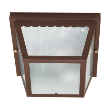 SATCO|NUVO 2-Light Outdoor Flush Mount - Old Bronze / Frosted Glass
