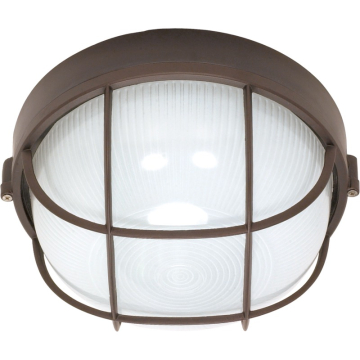 SATCO|NUVO 10" Round Cage Die Cast Bulk Head