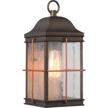 SATCO|NUVO Howell 1-Light Medium Outdoor Wall Lantern - Bronze / Copper Accents - Lamp Included