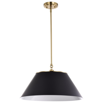 SATCO|NUVO Dover 3-Light Pendant - Black / Vintage Brass
