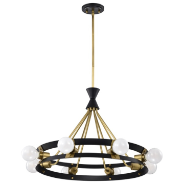 SATCO|NUVO Marsden 8-Light Chandelier - Matte Black