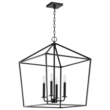 SATCO|NUVO Emma 4-Light Large Pendant - Matte Black