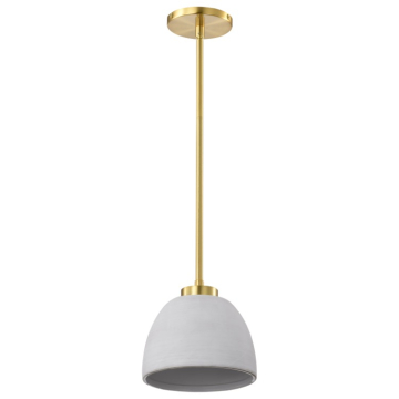 SATCO|NUVO Collins Mini Pendant - Ceramic / Brushed Brass
