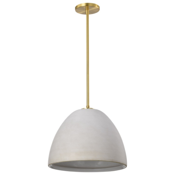 SATCO|NUVO COLL"S CERAMIC PENDANT - 14" - Brushed Brass with Gold Accents