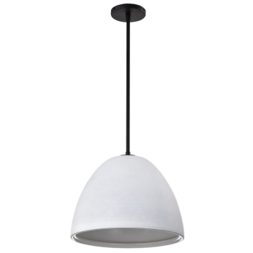 SATCO|NUVO COLL"S CERAMIC PENDANT - 14" - Matte Black with Silver Accents