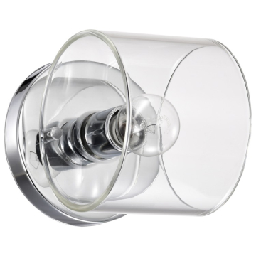 SATCO|NUVO Marlowe 1-Light Vanity Fixture - Polished Nickel / Clear Glass