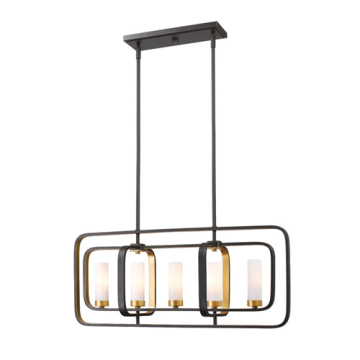 Z-Lite Aideen 5-Light Linear Chandelier - 120V - Bronze Gold