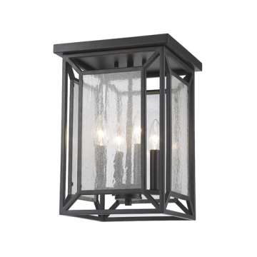 Z-Lite Braum 4-Light Flush Mount - 120V - Bronze
