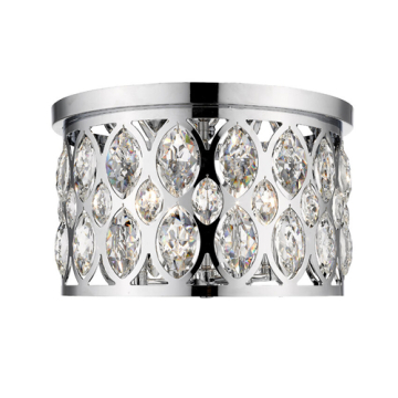 Z-Lite Dealey 16" 4-Light Flush Mount - 120V - Chrome