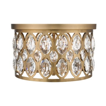 Z-Lite Dealey 16" 4-Light Flush Mount - 120V - Heirloom Brass