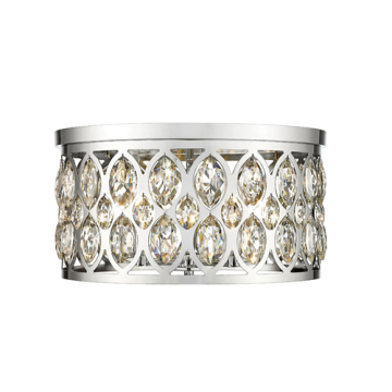 Z-Lite Dealey 18" 5-Light Flush Mount - 120V - Chrome