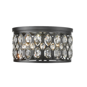 Z-Lite Dealey 18" 5-Light Flush Mount - 120V - Matte Black