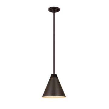 Z-Lite Eaton 12" 1-Light Pendant - 120V - Bronze Plate