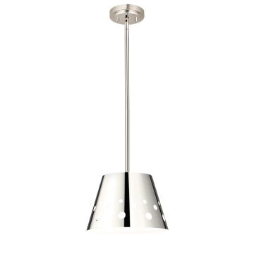 Z-Lite Katie 12" 1-Light Pendant - 120V - Polished Nickel