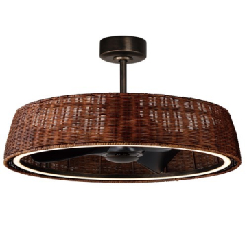 Maxim Lighting Tulum 36" Wifi-Enabled LED Fandelight - CCT Tunable - 120V - Rattan / Dark Bronze