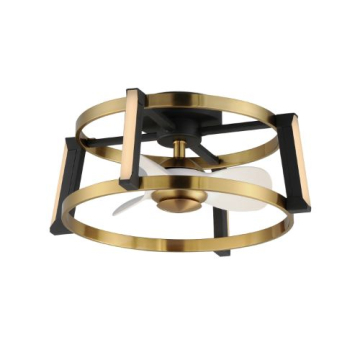 Maxim Lighting Darling 24" Wifi-Enabled LED Fandelight - 3000K - 120V - Black / Natural Aged Brass