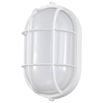 SATCO|NUVO LED Oval Bulk Head Fixture - 3000K - White / White Glass