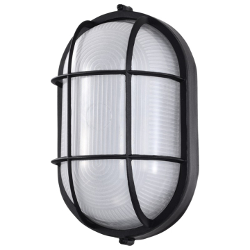 SATCO|NUVO LED Oval Bulk Head Fixture - 3000K - Black / White Glass