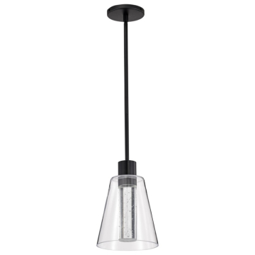SATCO|NUVO Aura LED Pendant - 7" - 12W - 3000K - Matte Black - 120V