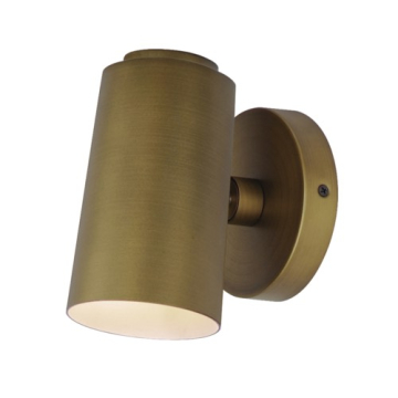 Maxim Lighting Spot Light 1-Light Outdoor Sconce - Cylinder - 120V - Natural Aged Brass