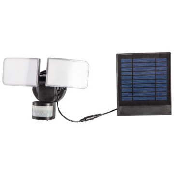 Sylvania Solar Powered LED Dual-Head Security Light - Occupancy Sensor - 5000K - 1,000 Lumens