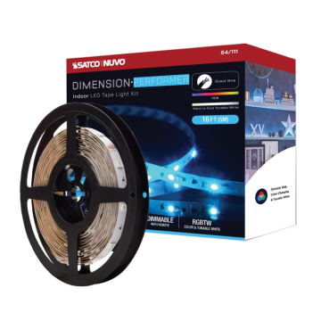 SATCO|NUVO DIMENSION Performer 16' Direct Wired Indoor LED Tape Light Kit