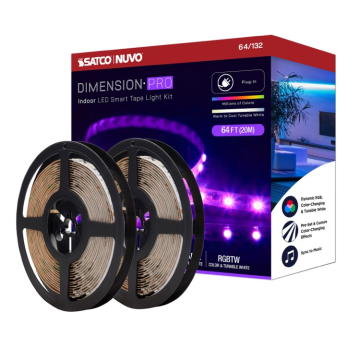 SATCO|NUVO DIMENSION PRO 64' Plug-In Indoor LED Smart Tape Light Kit