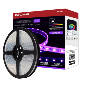 SATCO|NUVO DIMENSION PRO 32' Plug-In Outdoor LED Smart Tape Light Kit